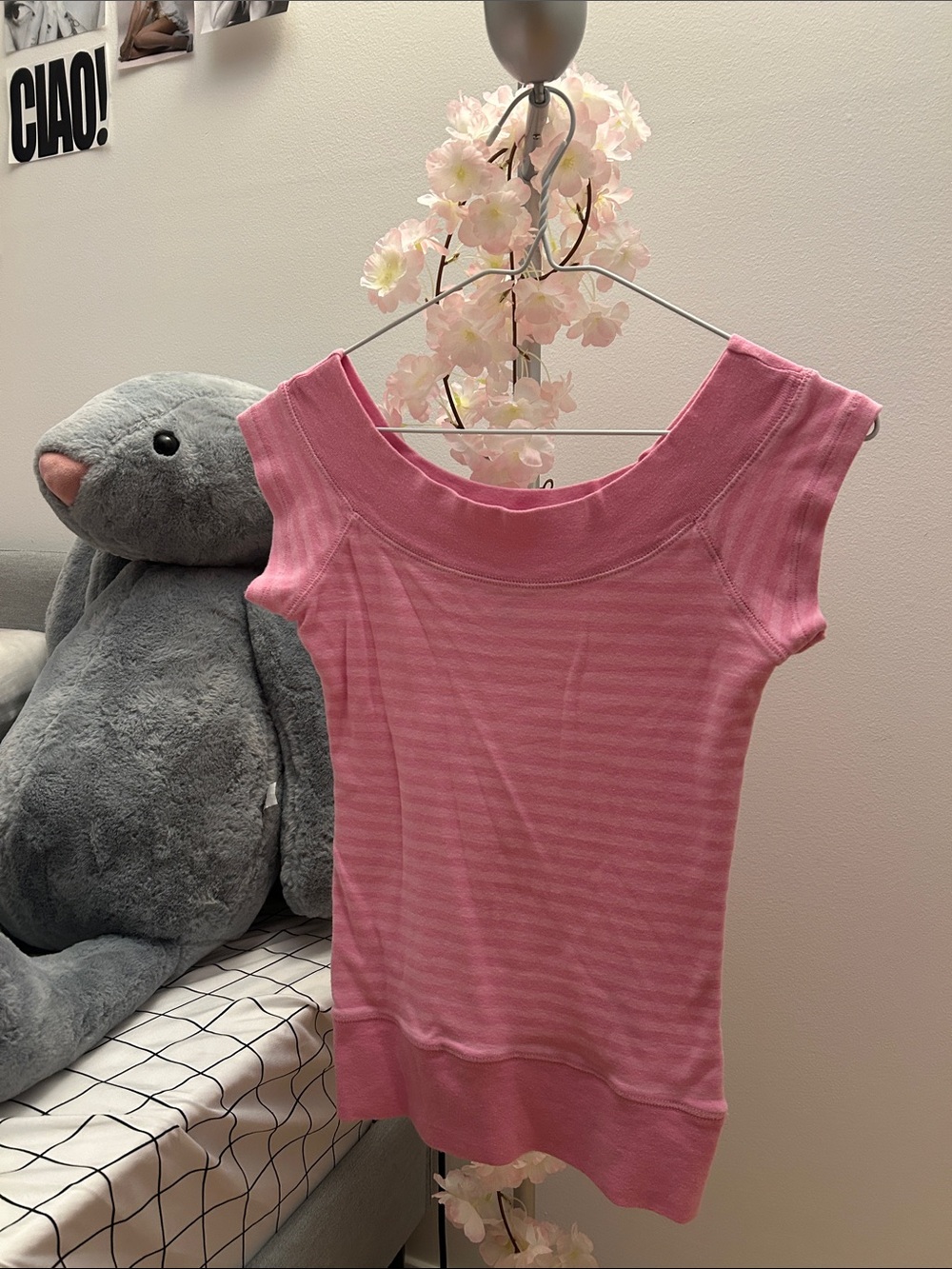 Brandy Melville Ginny Top - Pink Striped